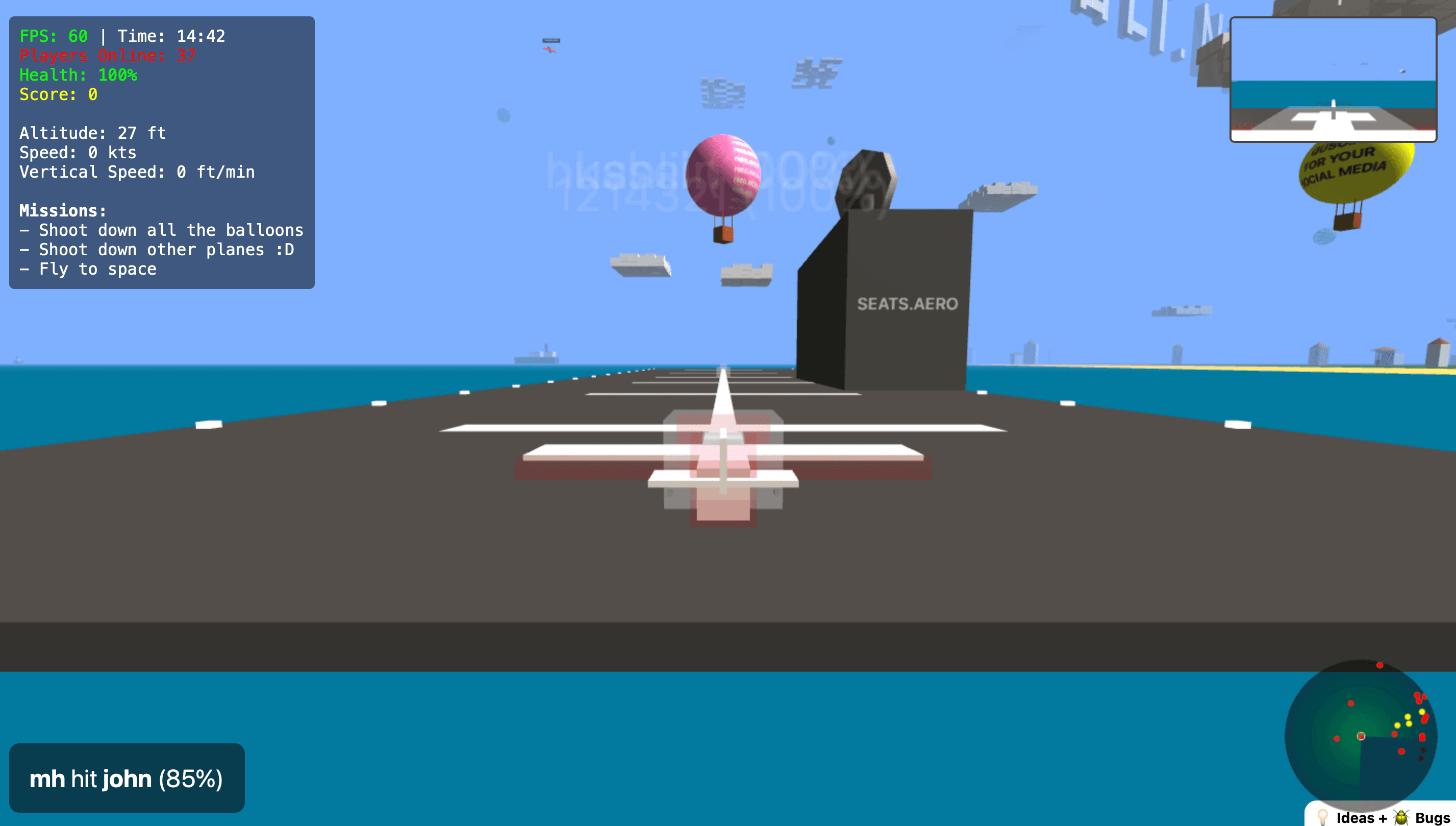 Screenshot of fly.pieter.com