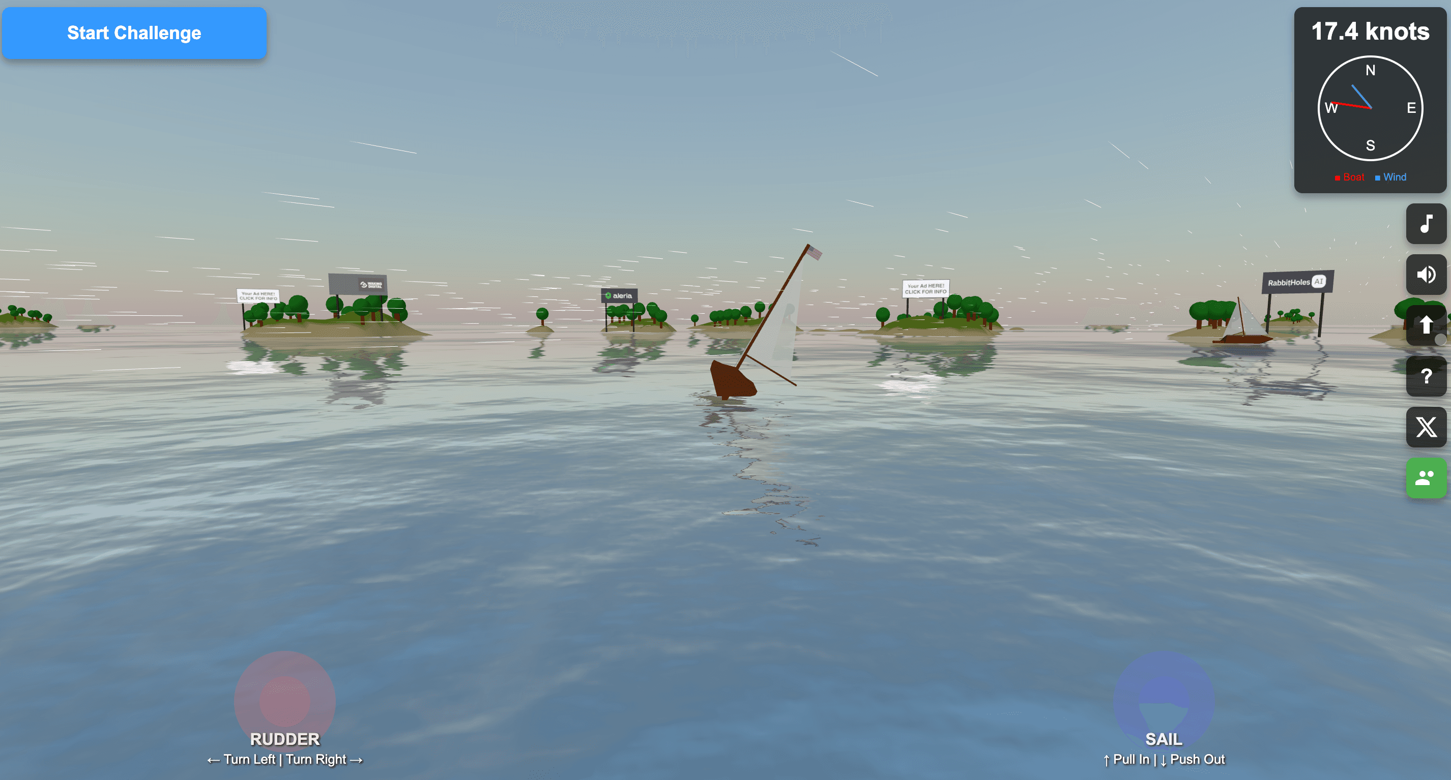 Screenshot of Vibe Sail